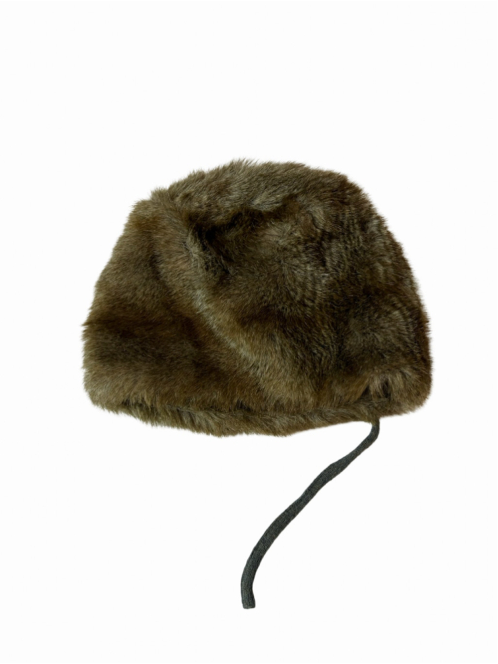 Hat Attack Brown Faux Fur Trapper Hat Ear Flap Tie Winter Ski Lodge Ushanka